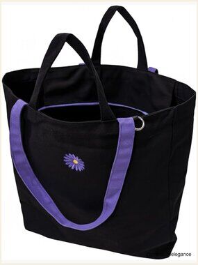 Structured Canvas Tote Bag, Large 27L Capacity, Dual Handles, Outer Pockets,